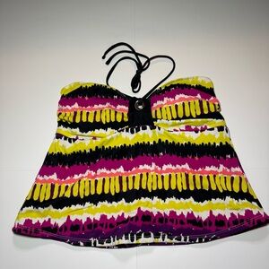 Faded Glory Women's Swim Top - Pink, Yellow, Black‎